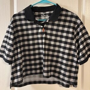 Nike Cropped Plaid Polo
